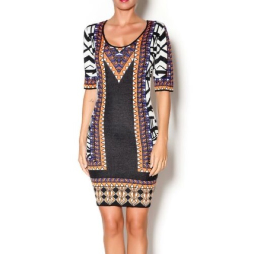 Jealous Tomato bodycon Aztec dress small rare